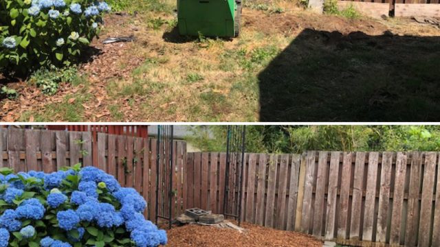 before and after garden bed inst